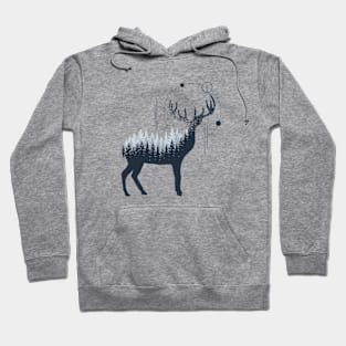 Deer. Double Exposure Hoodie